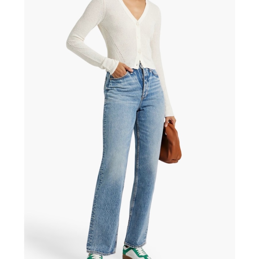 rag & bone Light Blue Straight Leg Women's Jeans